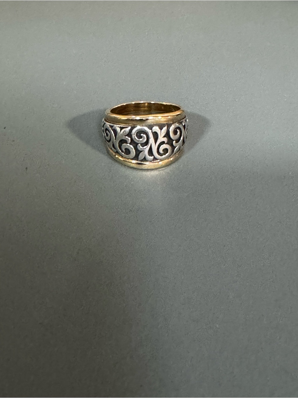James Avery retired Fleur De Lis 925 Silver and 14 K Gold - Picture 6 of 6